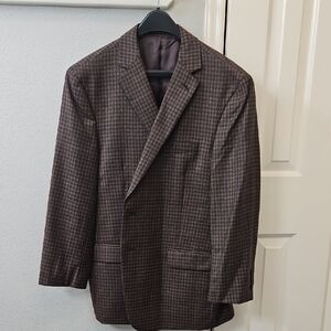 Men's Brown Checkered Blazer
